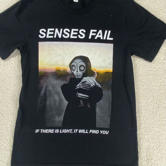 Canvas Senses Fail If‎ There Is Light, It Will Find You Adult Black T-Shirt Sz M - Picture 2 of 9